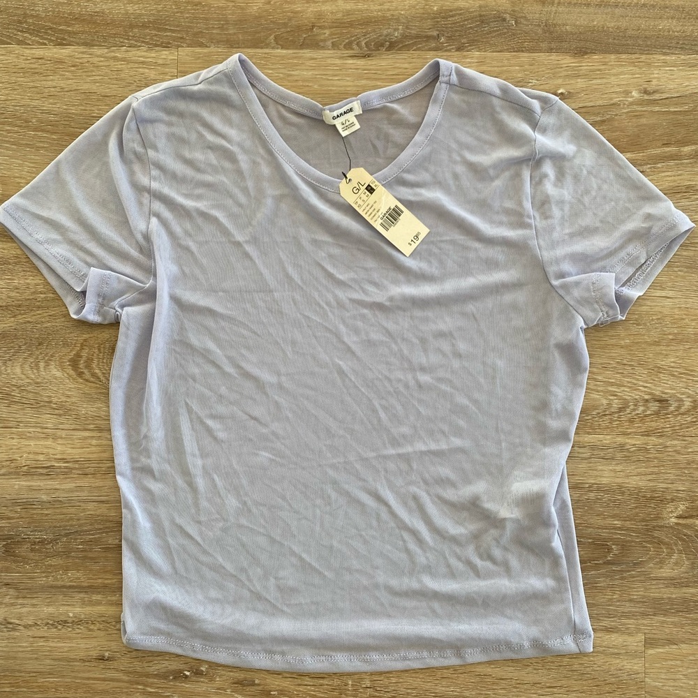 Garage Light Blue Mesh Tee NWT⭐️